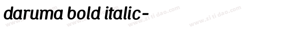 daruma bold italic字体转换